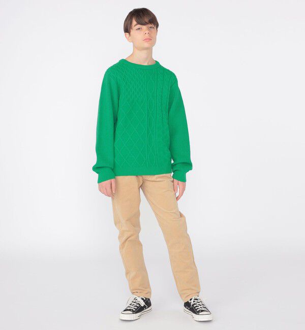 SHIPS KIDS「SHIPS KIDS:145～160cm /〈手洗い可能〉ケーブル ニット」|ニット・セーター|