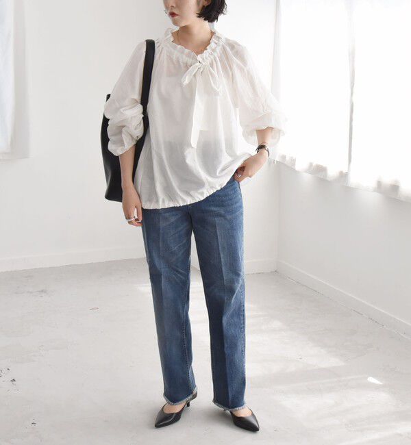 quaranciel「quaranciel:〈洗濯機可能〉ハンサム テーパード デニム パンツ 2」|デニム|