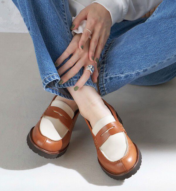 SHIPS for women「PASCUCCI:ワイド ローファー◇」|ローファー|キャメル