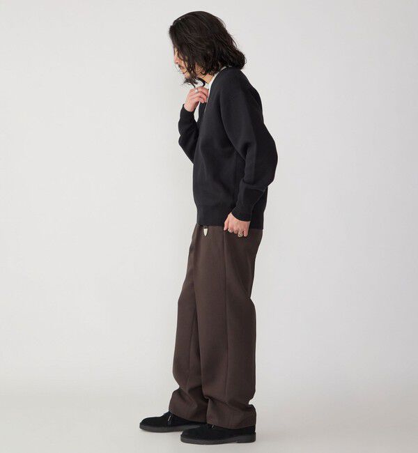 SHIPS「SHIPS: ダブルフェイス コットンカシミヤ Vネック 長袖 ニット」|ニット・セーター|