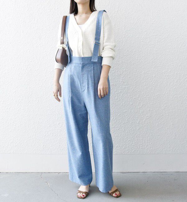 SHIPS any「SHIPS any:〈手洗い可能〉ネップヤーン サスペンダー パンツ」|その他|ライトブルー