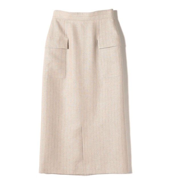 SHIPS for women「麻混 ストライプ 無地 ポケット タイト スカート ◇」|スカート|