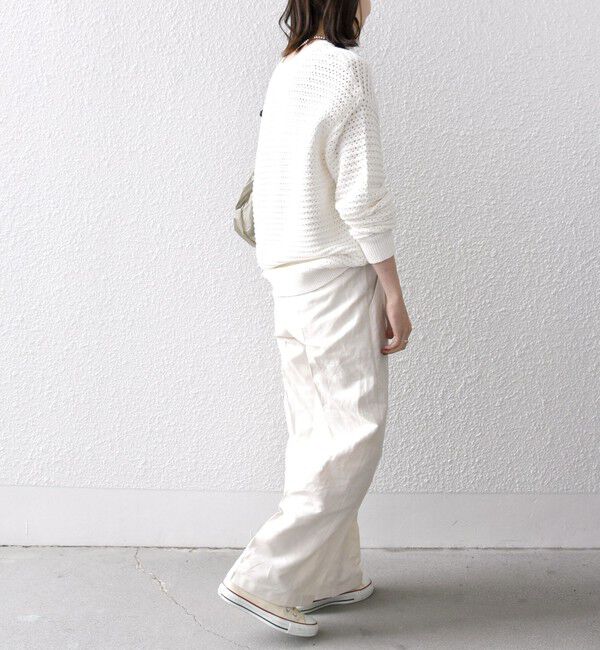 SHIPS any「SHIPS any: メッシュ ルーズ クルーネック ニット プルオーバー」|ニット・セーター|