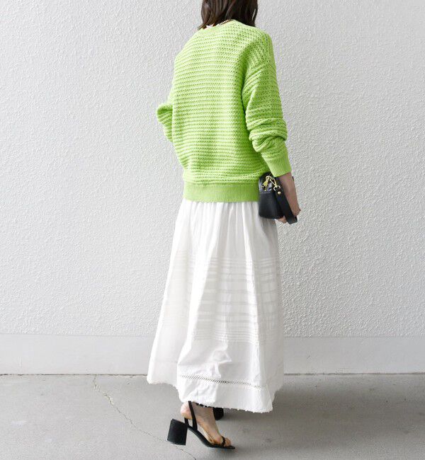 SHIPS any「SHIPS any: メッシュ ルーズ クルーネック ニット プルオーバー」|ニット・セーター|