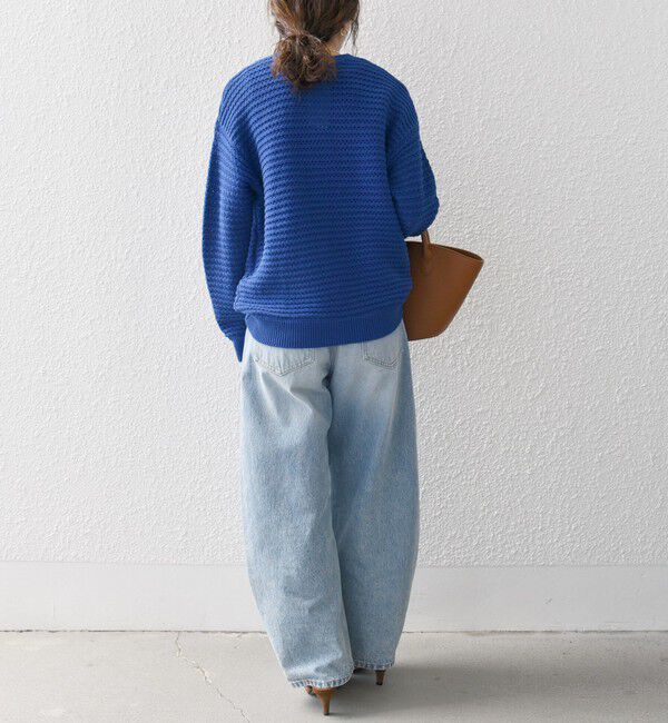 SHIPS any「SHIPS any: メッシュ ルーズ クルーネック ニット プルオーバー」|ニット・セーター|