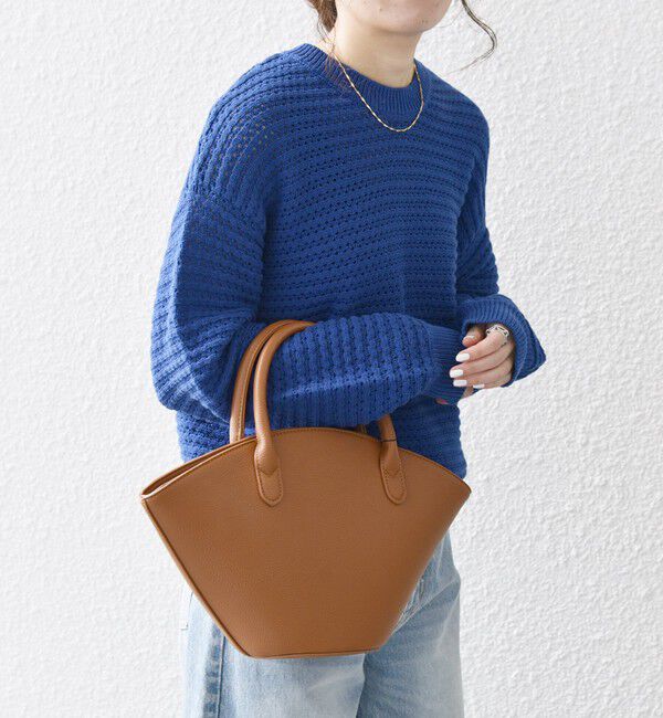 SHIPS any「SHIPS any: メッシュ ルーズ クルーネック ニット プルオーバー」|ニット・セーター|