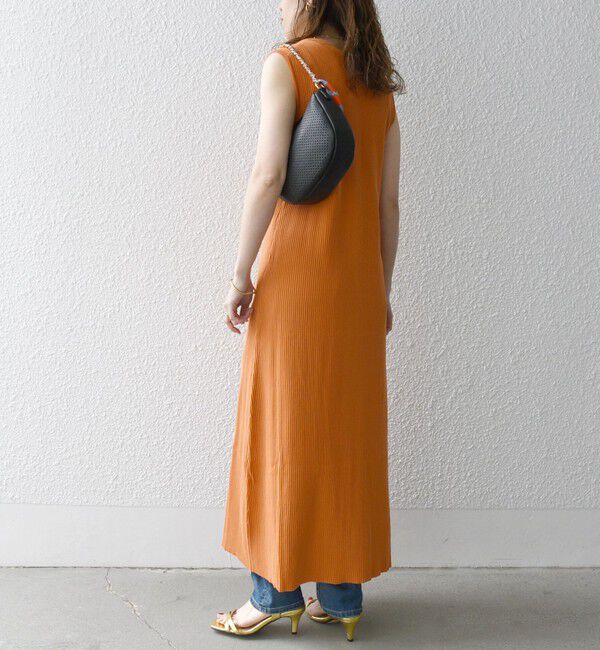 SHIPS any「SHIPS any:〈手洗い可能〉リブニット ロング ジレ ワンピース」|ワンピース|