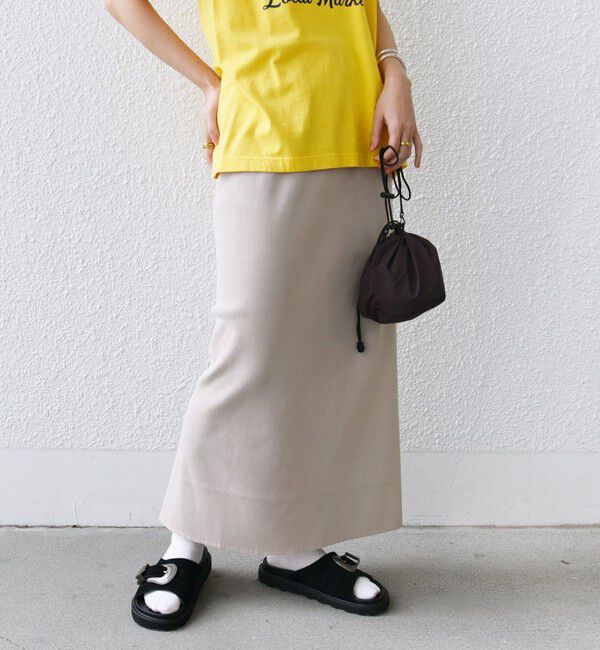 SHIPS for women「〈手洗い可能〉リブ ジャージー 2WAY ストレッチ スカート」|スカート|