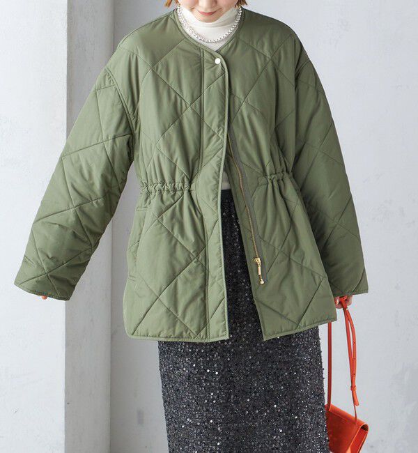 SHIPS for women「〈手洗い可能〉キルティング サイドジップ ブルゾン」|ブルゾン・スタジャン|