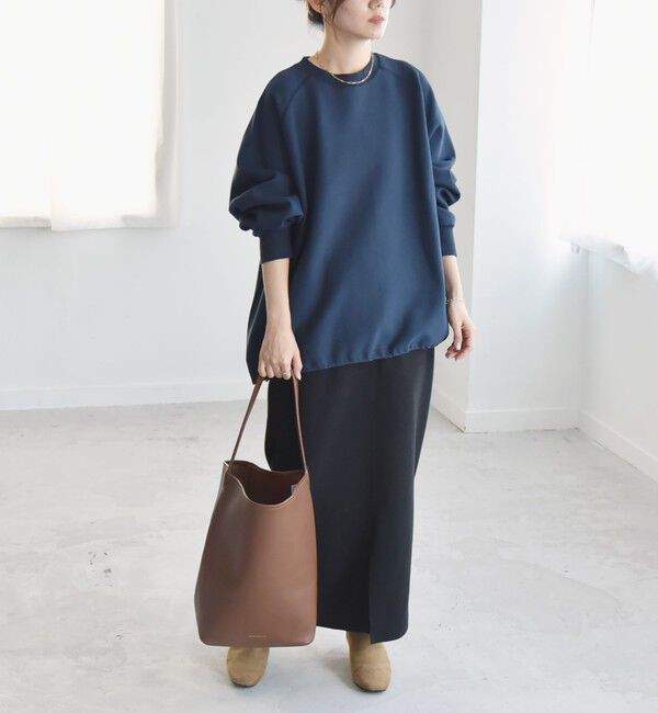 quaranciel「《一部追加予約》quaranciel:〈洗濯機可能〉ポンチ ドロスト ルーズ プルオーバー」|スウェット・ジャージ|