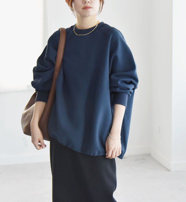 quaranciel「《一部追加予約》quaranciel:〈洗濯機可能〉ポンチ ドロスト ルーズ プルオーバー」|スウェット・ジャージ|