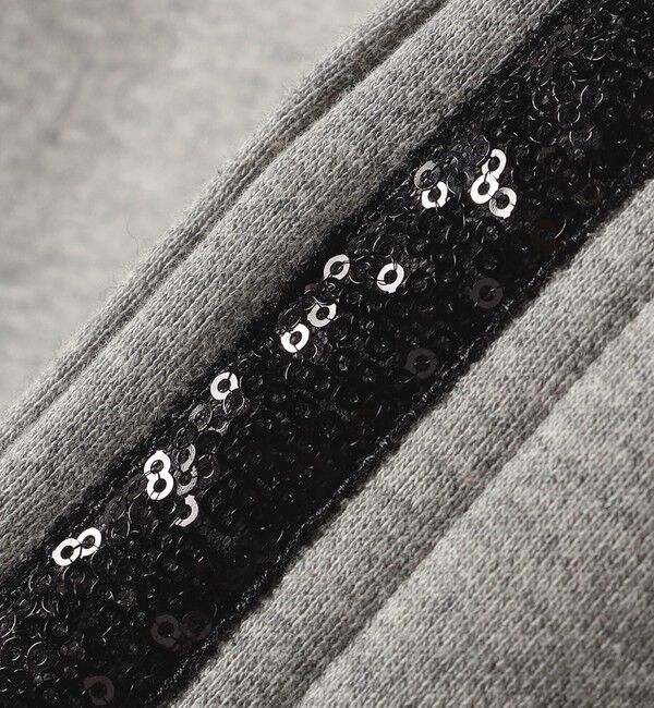 quaranciel「quaranciel:〈手洗い可能〉スパンコール テープ スウェット カーディガン」|カーディガン|