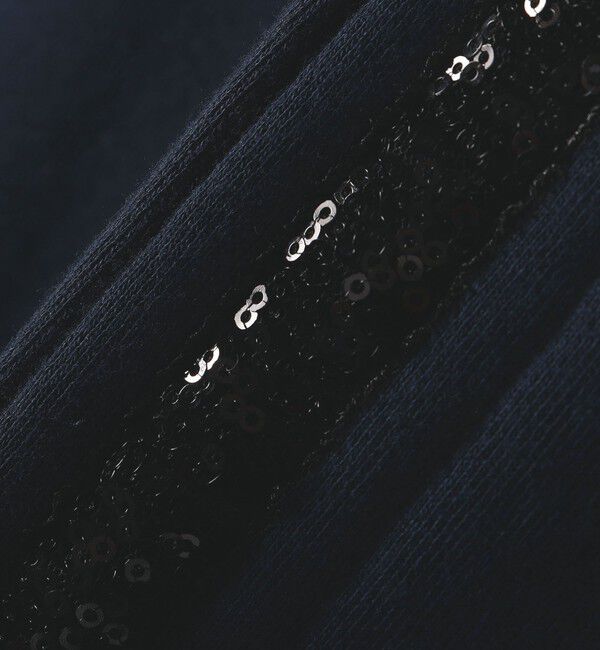 quaranciel「quaranciel:〈手洗い可能〉スパンコール テープ スウェット カーディガン」|カーディガン|