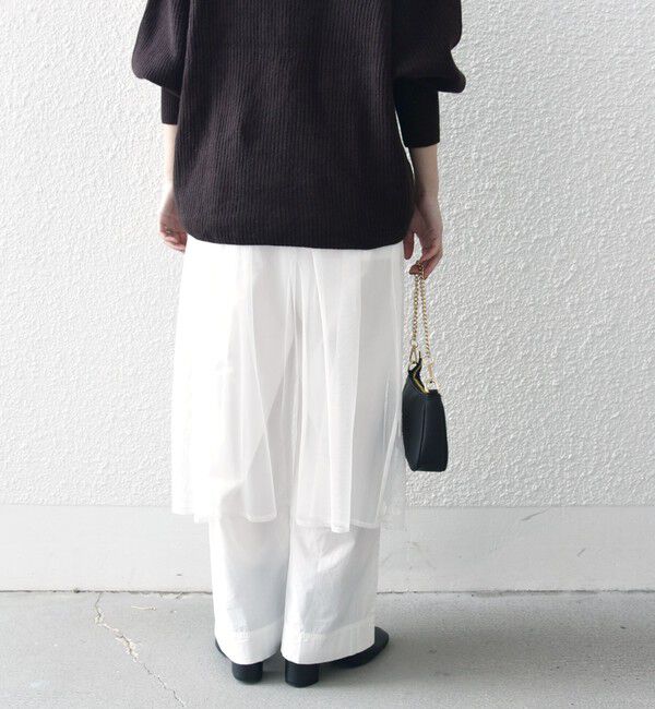 SHIPS any「bon_meur: フラワー ビーズ ラップスカート &times; ストレート パンツ セット」|その他|