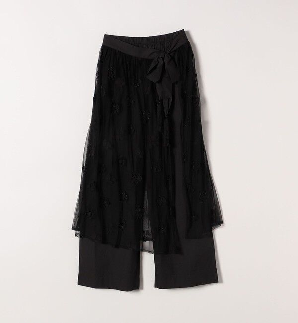 SHIPS any「bon_meur: フラワー ビーズ ラップスカート &times; ストレート パンツ セット」|その他|