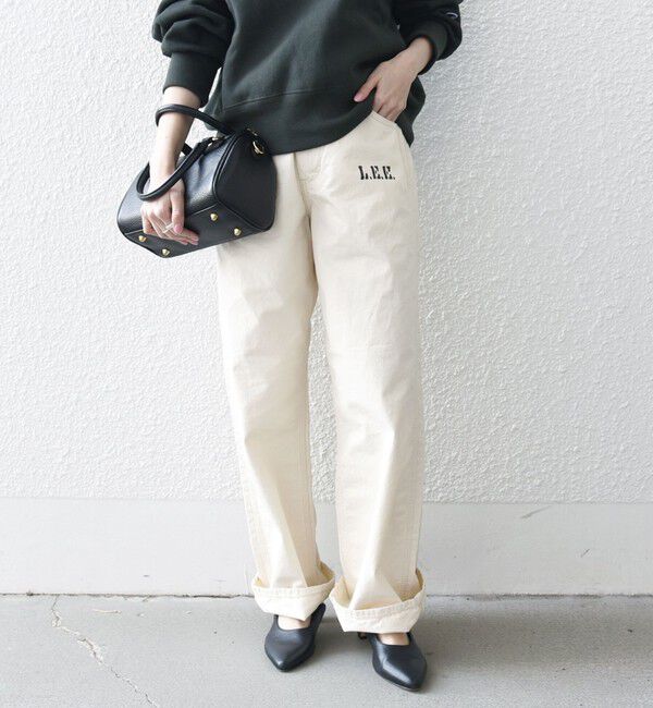 SHIPS any「【SHIPS any別注】Lee: バック レースアップ デニム パンツ 25SS」|デニム|オフホワイト