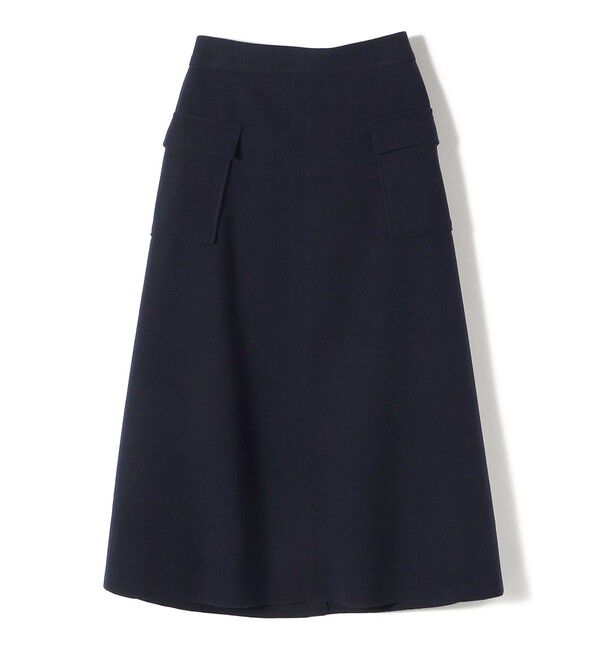 SHIPS Colors 「SHIPS Colors:〈手洗い可能〉ジャージーメルトン ポケット フレア スカート 2」|フレア|ネイビー