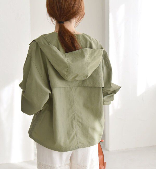 quaranciel「quaranciel:〈洗濯機可能〉ライト フーディー ナイロン ダブルジップ ブルゾン」|ブルゾン・スタジャン|