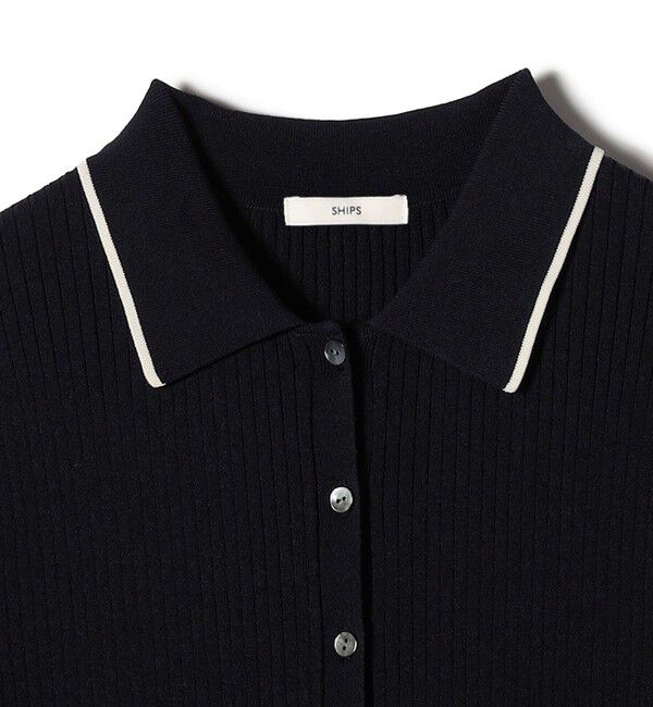 SHIPS for women「〈手洗い可能〉ポロ 衿 シアー ティアード ワンピース」|ワンピース|