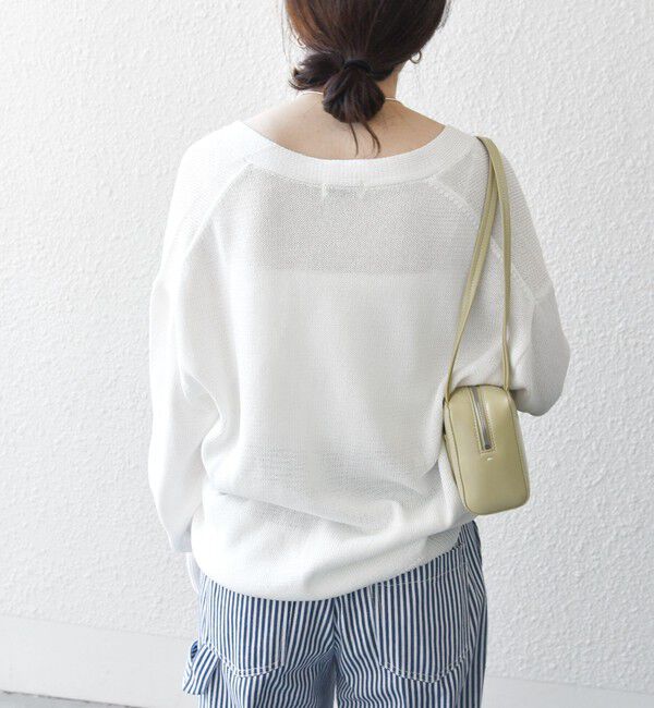 SHIPS any「SHIPS any:〈手洗い可能〉バルキー シアー Vネック ニット カーディガン」|カーディガン|