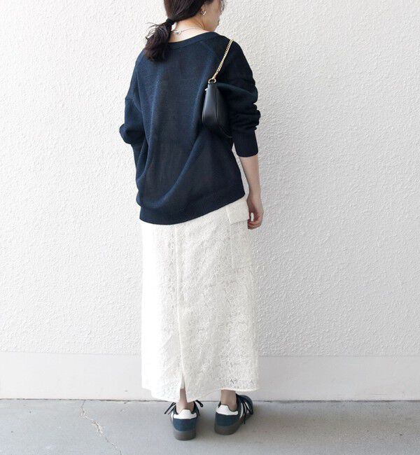 SHIPS any「SHIPS any:〈手洗い可能〉バルキー シアー Vネック ニット カーディガン」|カーディガン|