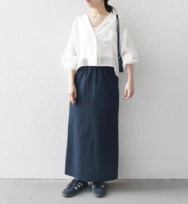 SHIPS any「SHIPS any:〈手洗い可能〉メッシュ オープンカラー ジャケット シャツ」|シャツ・ブラウス|