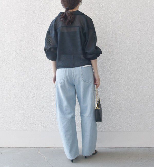 SHIPS any「SHIPS any:〈手洗い可能〉メッシュ オープンカラー ジャケット シャツ」|シャツ・ブラウス|