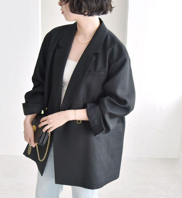 quaranciel「quaranciel: バスケット ダブル テーラード オーバー ジャケット」|テーラードジャケット|