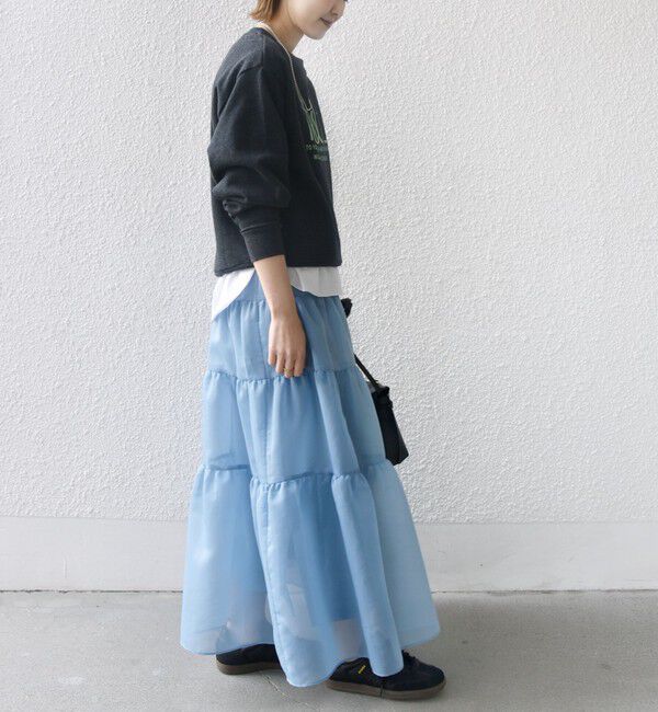 SHIPS for women「オーガンジー ティアード スカート」|スカート|
