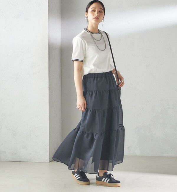 SHIPS for women「オーガンジー ティアード スカート」|スカート|