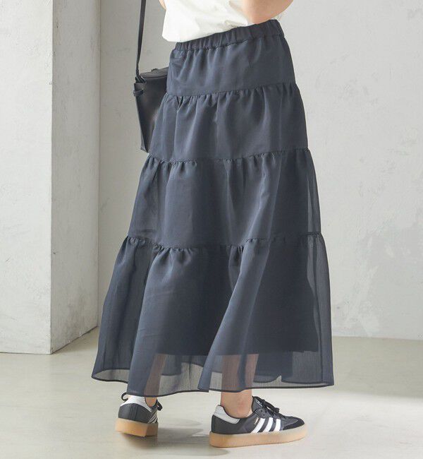 SHIPS for women「オーガンジー ティアード スカート」|スカート|