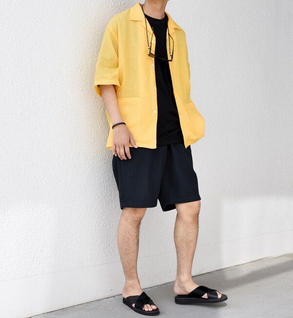 SHIPS any「SHIPS any: ピュアリネン キャンプポケット ハーフスリーブ オープン シャツ◇」|シャツ・ブラウス|