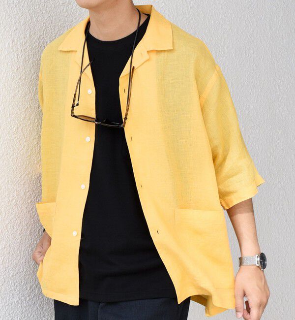 SHIPS any「SHIPS any: ピュアリネン キャンプポケット ハーフスリーブ オープン シャツ◇」|シャツ・ブラウス|