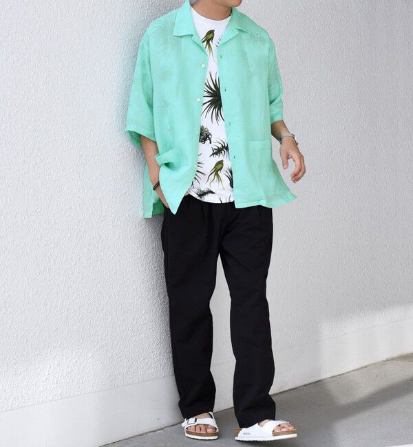 SHIPS any「SHIPS any: ピュアリネン キャンプポケット ハーフスリーブ オープン シャツ◇」|シャツ・ブラウス|