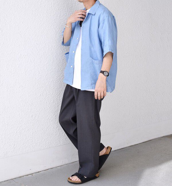 SHIPS any「SHIPS any: ピュアリネン キャンプポケット ハーフスリーブ オープン シャツ◇」|シャツ・ブラウス|