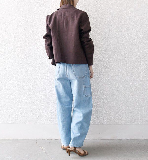 SHIPS any「SHIPS any:〈洗濯機可能〉ヨーロピアンフラックス リネン コンパクト テーラード ジャケット」|テーラードジャケット|