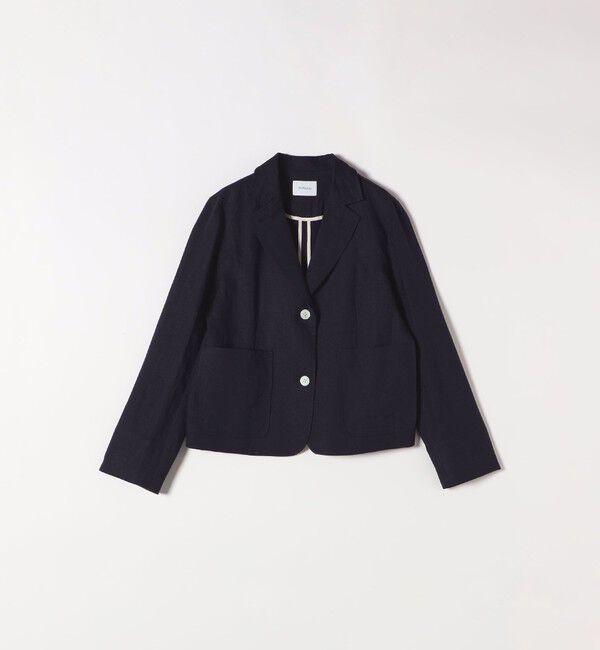 SHIPS any「SHIPS any:〈洗濯機可能〉ヨーロピアンフラックス リネン コンパクト テーラード ジャケット」|テーラードジャケット|