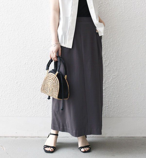 SHIPS any「SHIPS any:〈接触冷感/汗染み防止加工/洗濯機可能〉Iライン イージー スカート」|スカート|