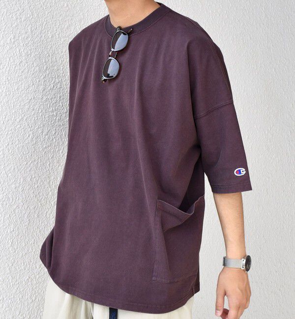 SHIPS any「【SHIPS any別注】Champion: ブリーチ ドルマン キャンプポケット Tシャツ◇」|Tシャツ・カットソー|