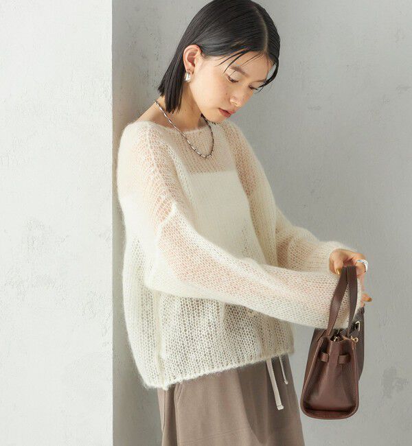 SHIPS for women「モヘヤ メッシュ プルオーバー」|ニット・セーター|