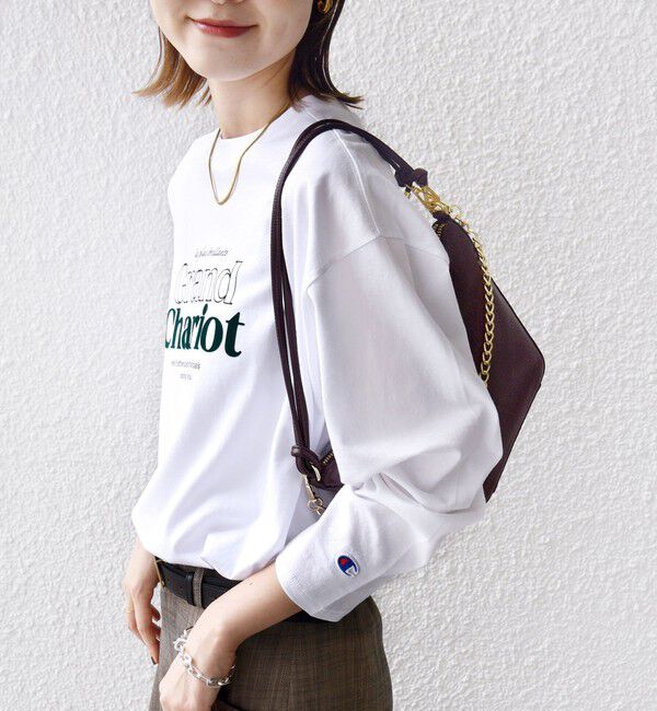 SHIPS for women「【SHIPS別注】Champion: プリント ロングスリーブ TEE」|Tシャツ・カットソー|