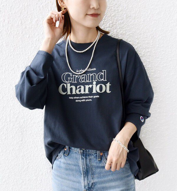 SHIPS for women「【SHIPS別注】Champion: プリント ロングスリーブ TEE」|Tシャツ・カットソー|