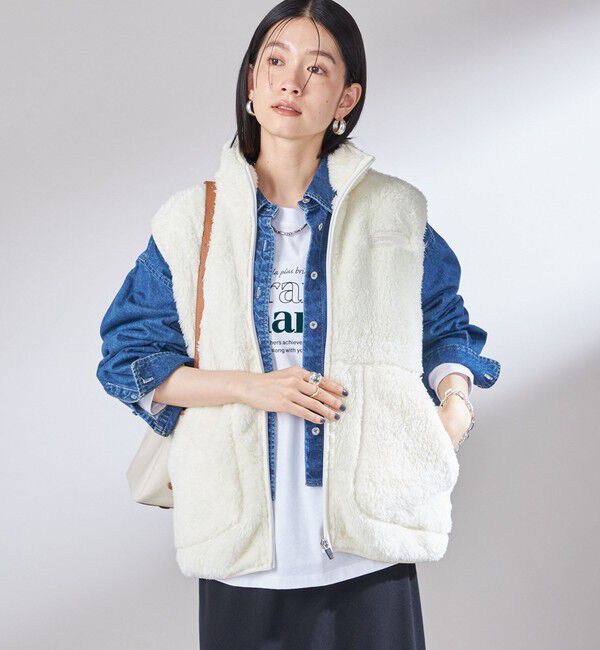 SHIPS for women「【一部WEB限定 / SHIPS別注】Champion:〈洗濯機可能〉フリース ベスト」|ベスト・ジレ|