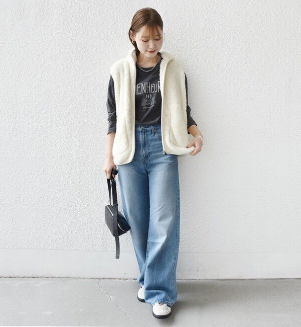 SHIPS for women「【一部WEB限定 / SHIPS別注】Champion:〈洗濯機可能〉フリース ベスト」|ベスト・ジレ|