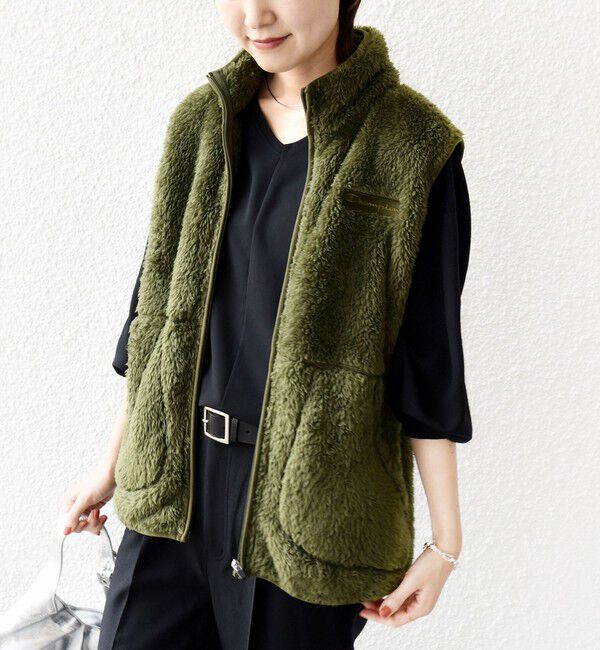 SHIPS for women「【一部WEB限定 / SHIPS別注】Champion:〈洗濯機可能〉フリース ベスト」|ベスト・ジレ|