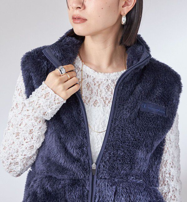 SHIPS for women「【一部WEB限定 / SHIPS別注】Champion:〈洗濯機可能〉フリース ベスト」|ベスト・ジレ|