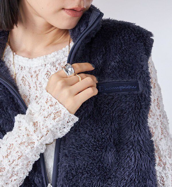 SHIPS for women「【一部WEB限定 / SHIPS別注】Champion:〈洗濯機可能〉フリース ベスト」|ベスト・ジレ|
