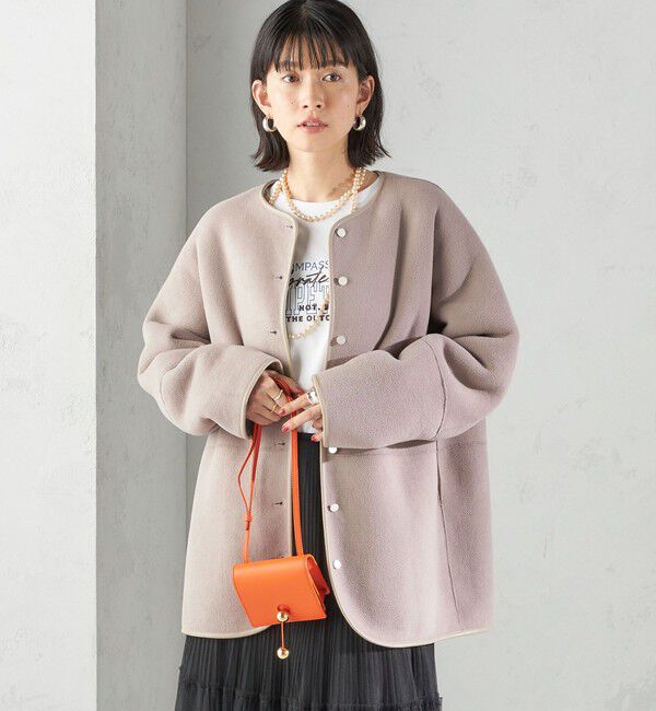 SHIPS for women「【一部WEB限定】〈手洗い可能〉NEW リバーシブル ボア ブルゾン」|ブルゾン・スタジャン|