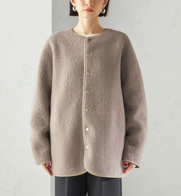 SHIPS for women「【一部WEB限定】〈手洗い可能〉NEW リバーシブル ボア ブルゾン」|ブルゾン・スタジャン|