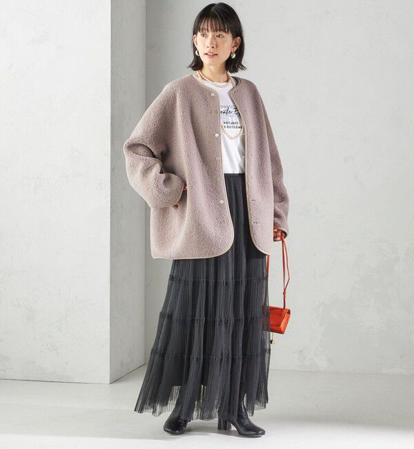 SHIPS for women「【一部WEB限定】〈手洗い可能〉NEW リバーシブル ボア ブルゾン」|ブルゾン・スタジャン|